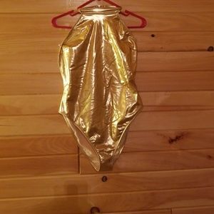 Gold bodysuit